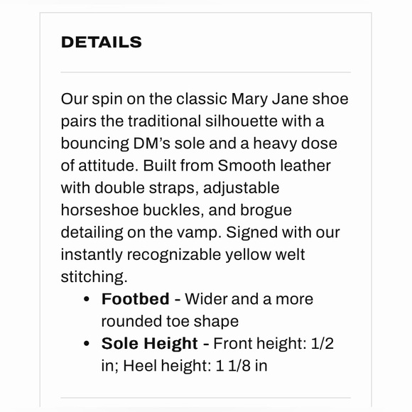 EUC Dr. Martens Smooth Leather Mary Jane Shoes Black Size US 7 - Picture 10 of 11